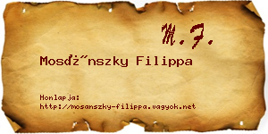 Mosánszky Filippa névjegykártya